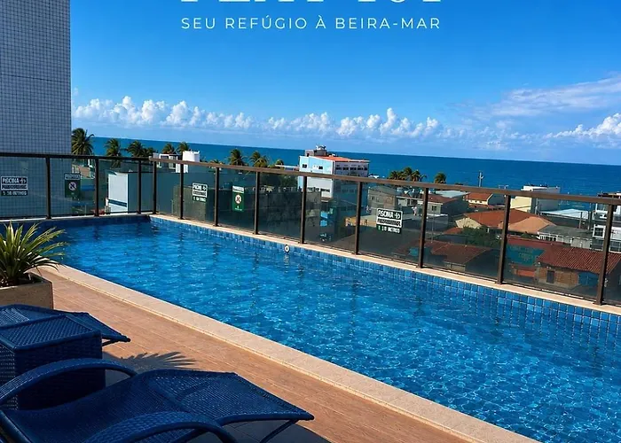 Flat com Rooftop à 100metros das Piscinas Naturais